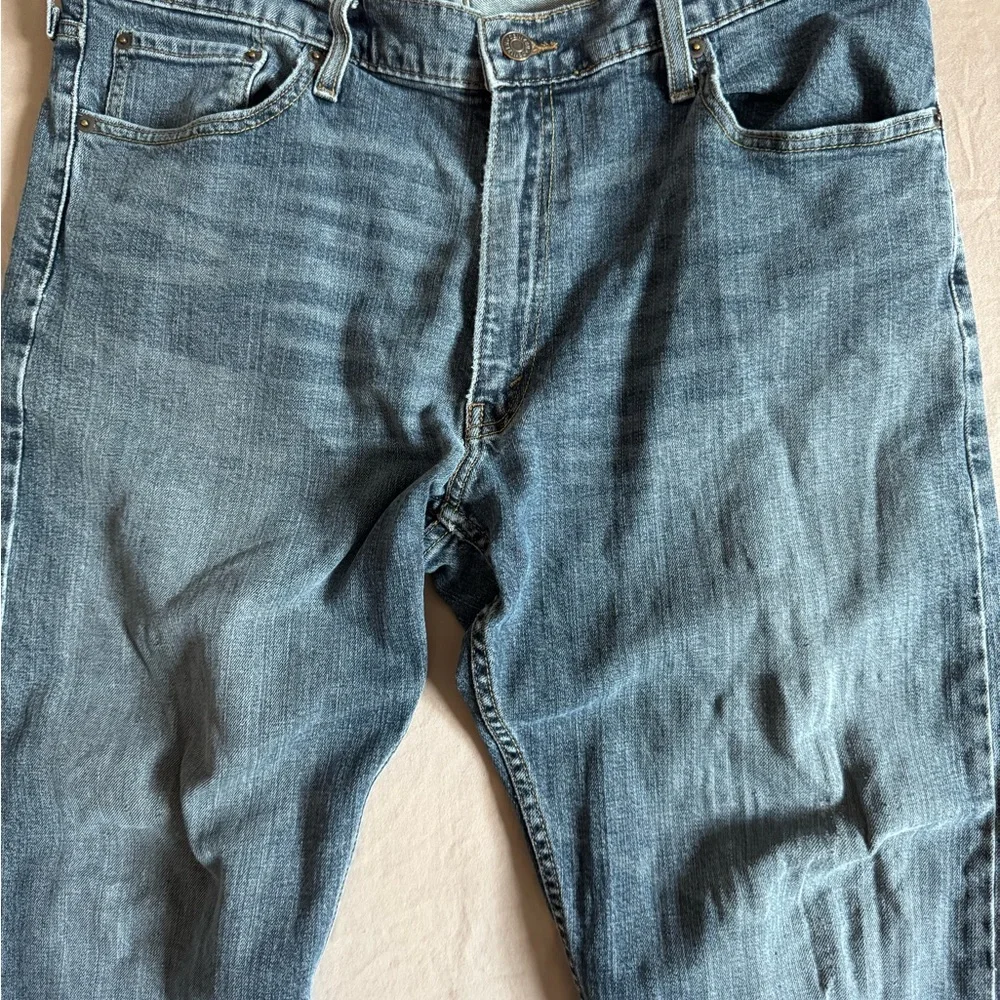 Levi's Denizen Denim Distressed‎ Blue Straight leg Jeans with Vintage Appeal